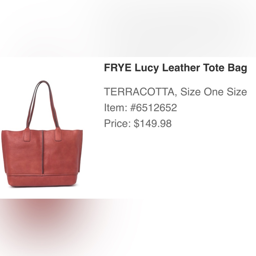 Frye Lucy Leather Tote Bag - Picture 8 of 8